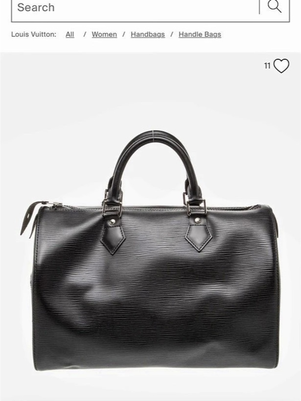 Louis Vuitton Epi Speedy 30 Black Leather Satchel